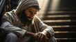 Young Arabic Muslim man praying