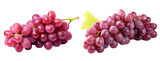 set collection of two diffrent wine grapes ripes isolated on white or transparent png