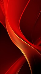 Wall Mural - Abstract Red waves geometric background. Modern red gradient background with Fluid and fabric shapes composition for presentation design website, banner, wallpaper, brochure, poster. Generative ai
