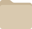 neutral beige brown color flat design organizer folder icon, transparent png