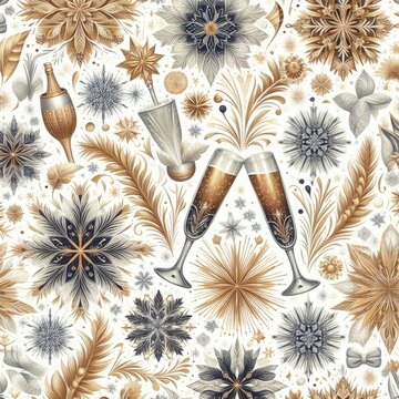A very beautiful delicate New Year's Eve background pattern