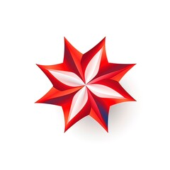 Sticker - Design of modern logo featuring a star in red
on a white background-generative ai