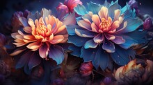 Cosmic Bloom Style Backgrounds Showcase Floral Patterns Fused With Cosmic And Galaxy-like Textures—offering A Visual Spectacle Of The Earthly And The Cosmic.