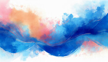 Colorful Watercolor Painting Background, Colorful Brush Background On Digital Art Concept, Generative AI.
