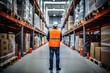 © tilialucida - A man in an orange vest standing in a warehouse.