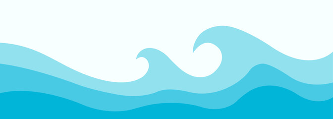 blue sea wave background vector design