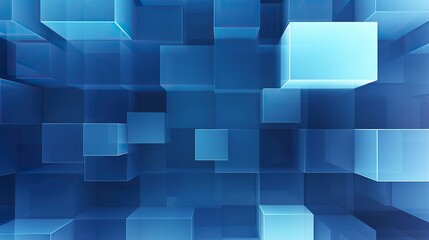 Poster - abstract blue squares background .Bright BLUE lines pattern in square style. Decorative design in abstract style with rectangles.