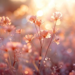 Backgrounds of delicate flowers in pastel tones