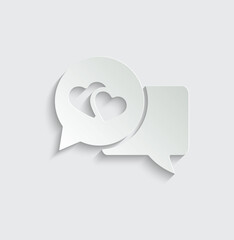 Poster - heart icon. love chat icon vector. love sign valentines day icon