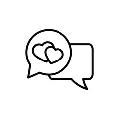 Aufkleber - heart icon. love chat icon vector. love sign valentines day icon