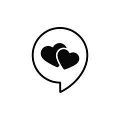 Aufkleber - heart icon. love chat icon vector. love sign valentines day icon