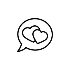 Aufkleber - heart icon. love chat icon vector. love sign valentines day icon