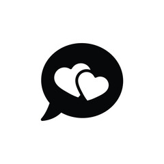 Aufkleber - heart icon. love chat icon vector. love sign valentines day icon