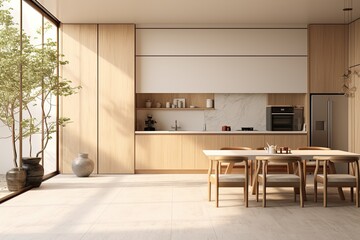 Japanese design kitchen  interior