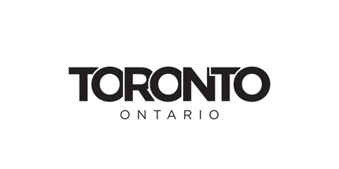 Wall Mural - Toronto in the Canada emblem. The design features a geometric style, vector illustration with bold typography in a modern font. The graphic slogan lettering.