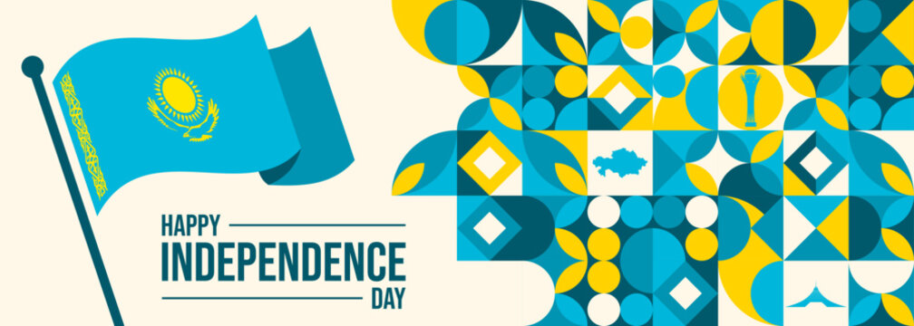 Kazakhstan Independence Day Vector Template Design Illustration

