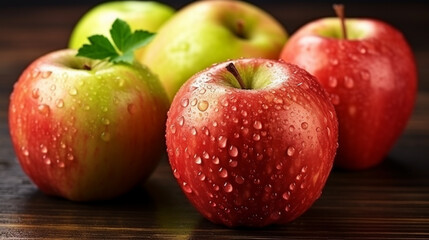 Wall Mural - apples on a table