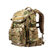 Military Tactical Backpack. Isolated on transparent background.