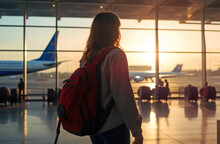 Teen Traveller At Airport