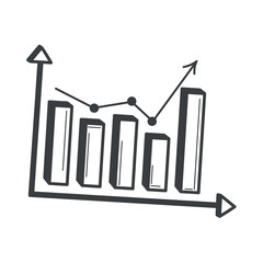 Aufkleber - Business element of set in black line design. An illustration in black outline feature a business diagram, emphasizing the strategic planning and decision-making involved. Vector illustration.
