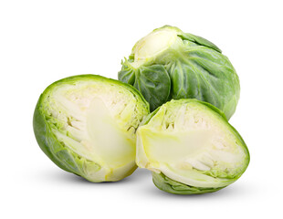 Wall Mural - Brussel Sprouts isolated on transparent png