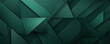 Dark green abstract in wide banner shape. polygon elegant or frame background.  copy space for text.