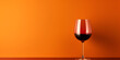 glass of wine ,Glass Wine Almost Finish ,Glass of red wine close up ,Wineglass with water over blue and orange background ,Glass with red wine on a plain red background hard generative ai

