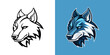wolf mascot logo esport design