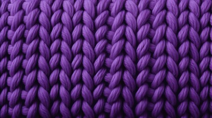 Wall Mural - Violet woolen knitted fabric texture.