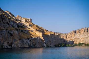 Wall Mural - Rumkale Castle view from Euphrates River.