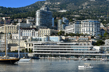 Wall Mural - monaco cityscape and marina