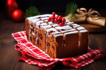 Wall Mural - christmas cake with berries
