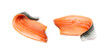 Fresh Salmon Fillet Isolated, Raw Norwegian Red Fish, Trout Meat Piece, Big Fresh Atlantic Salmon Fillet