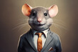 rat in a suit. Rat race concept background