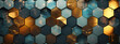 A dynamic high-detail abstract background with a focus on hexagonal shapes