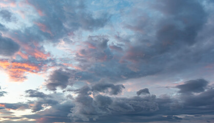 Wall Mural - dramatic beautiful sky in the clouds.