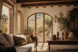 Fototapeta  - Living room mediterranean home style indoor room