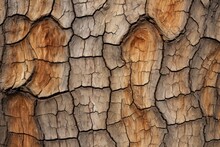 Photo Of The Hidden Textures Of Tree Bark In Close-up. Generative AI