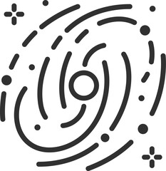 Wall Mural - galaxy, linear icon. line with editable stroke