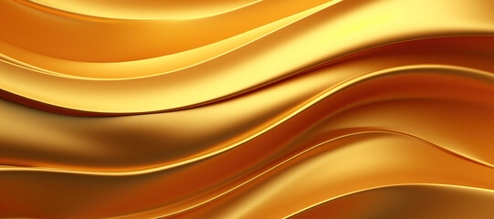 Wall Mural - gold color wave pattern, luxurious 7