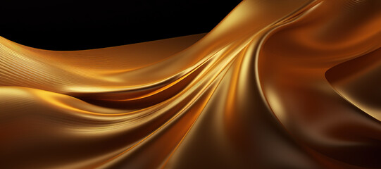 Wall Mural - gold color wave pattern, luxurious 4