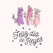 © tujuh17belas - Line art three kings illustration for happy epiphany day background