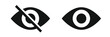 Eye vector icon. See and unsee symbol. Don`t look icons. stock illustration