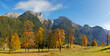 Ahornboden im Herbst mit Karwendelgebirge, Eng-Tal, Tirol, Österreich, Panorama  