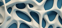Wave Motif, Hole Pattern, Blue And White 2