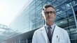 © Krtola  - Portrait of a doctor in front of the hospital