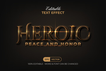 Poster - Gold Text Effect Cinematic Style. Editable Text Effect.