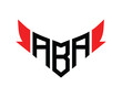 ABA letter logo design.