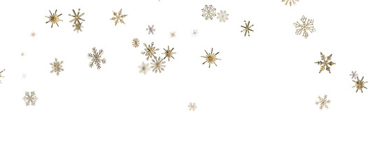 Wall Mural - Snowflake Blizzard: Brilliant 3D Illustration Showcasing Descending Holiday Snowflakes