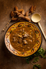 Wall Mural - harira soup traditional moroccan recipe